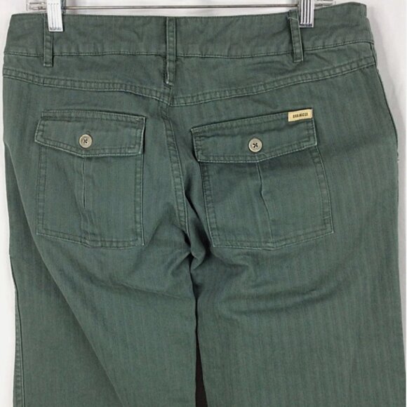 Vintage Gramicci Women's Pants Size 8 Green Wide Leg Cargo Pockets USA 32x31 - Picture 5 of 7